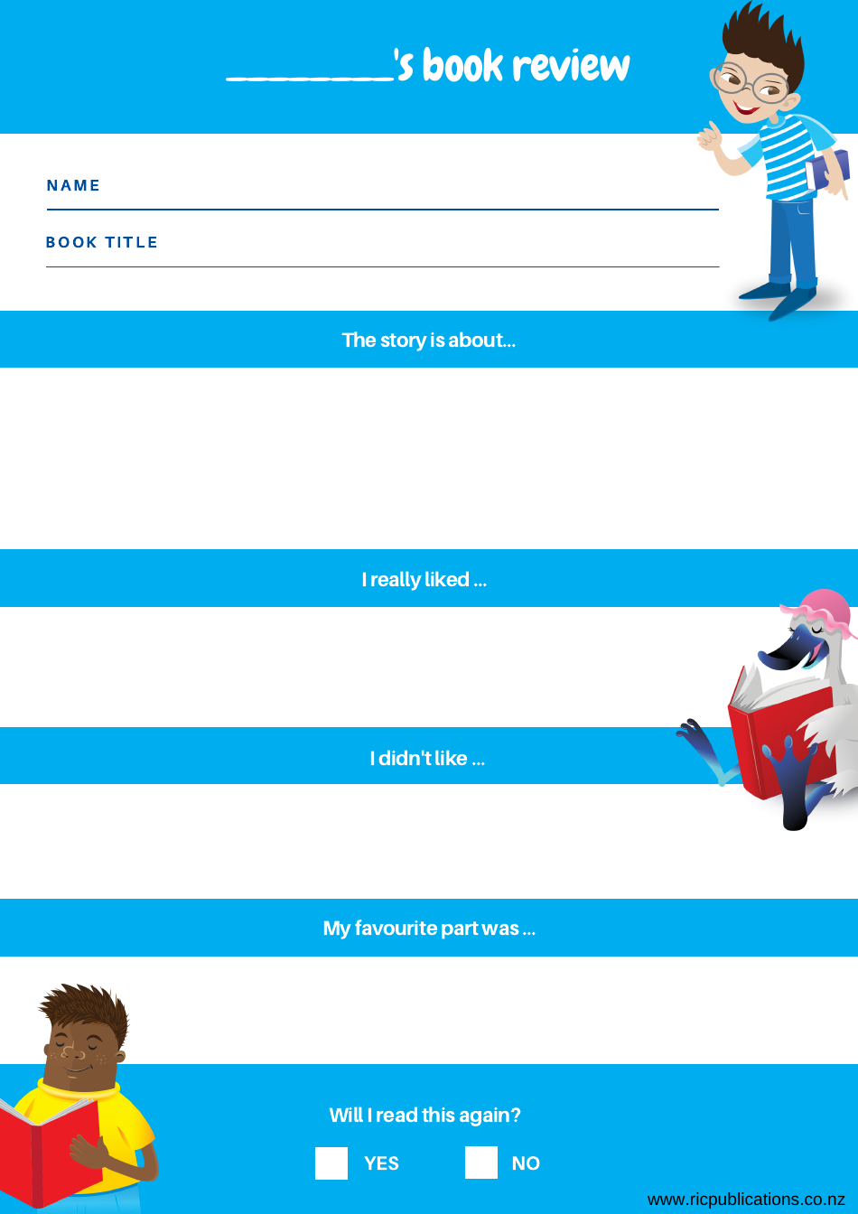 Book Review Template - Children, Page 3