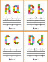 Document preview: Alphabet Play Card Templates