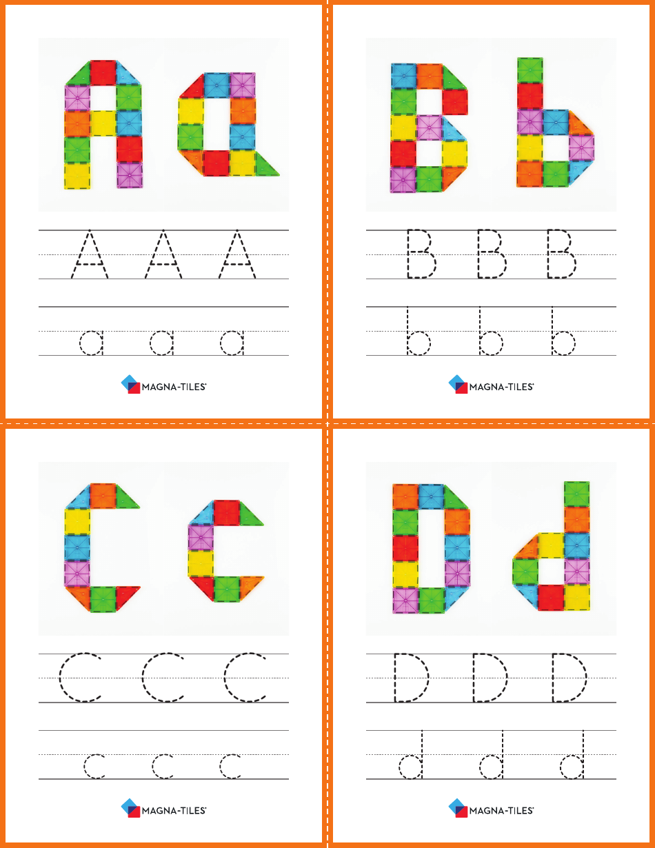 Alphabet Play Card Templates, Page 1
