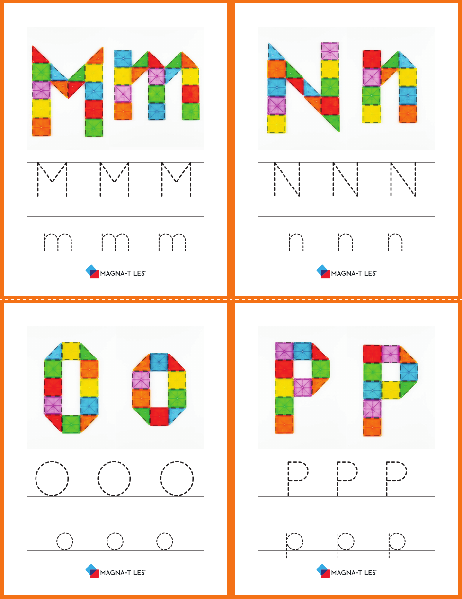 Alphabet Play Card Templates, Page 4