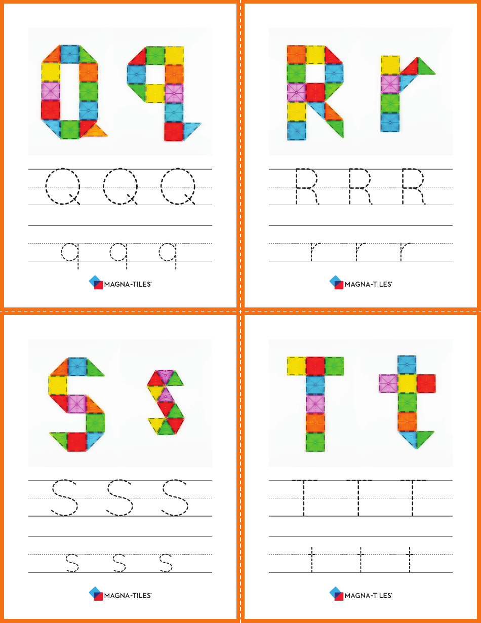 Alphabet Play Card Templates, Page 5