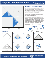 Document preview: Origami Corner Bookmark