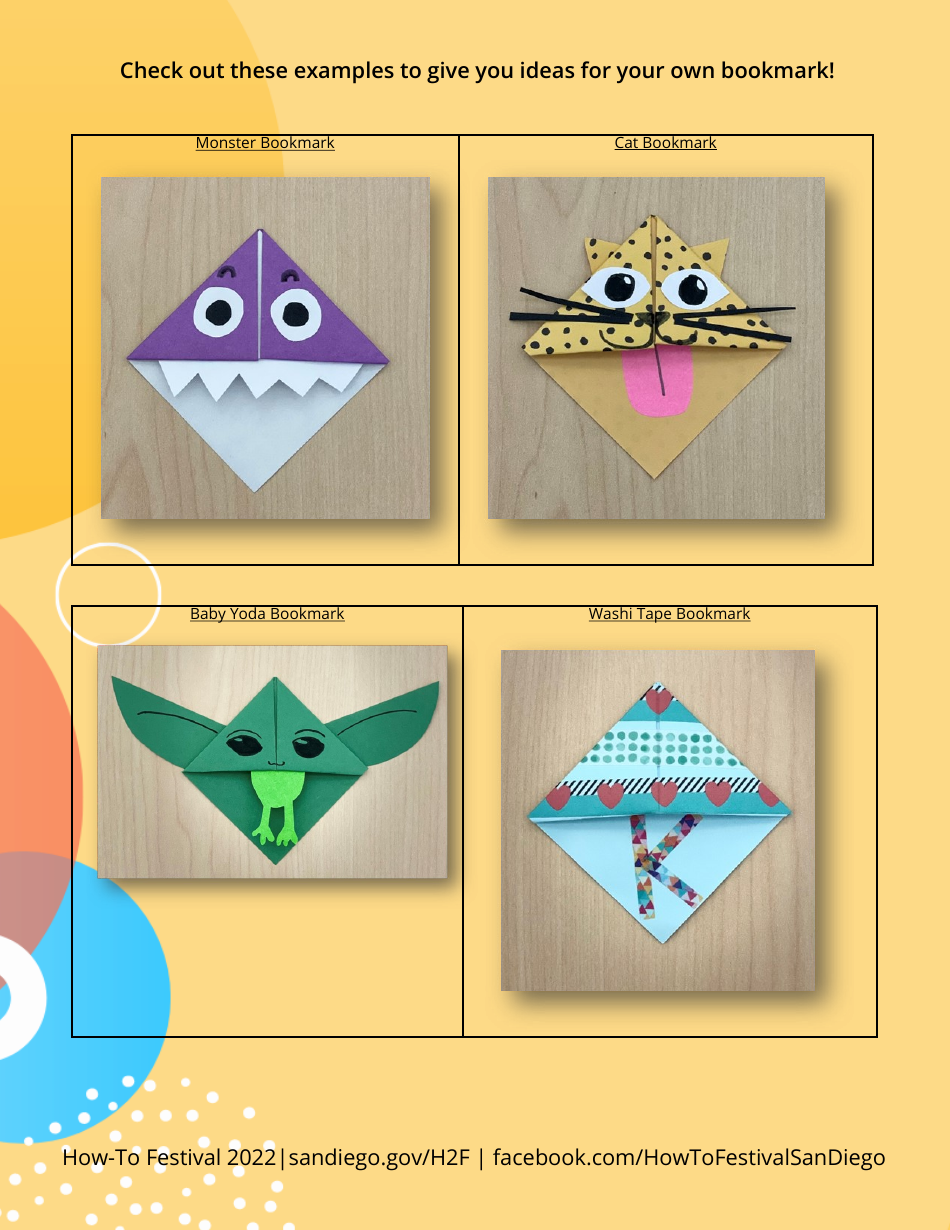 Origami Paper Corner Bookmark - City of San Diego, California, Page 3