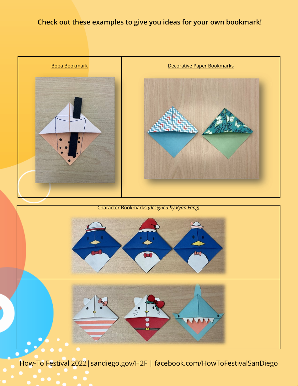 Origami Paper Corner Bookmark - City of San Diego, California, Page 4