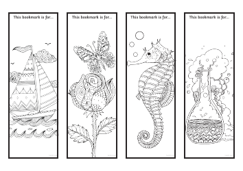 Coloring Mandala Pattern Bookmark Templates, Page 3