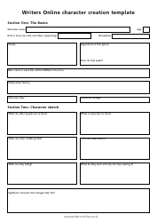 Document preview: Character Creation Template