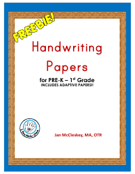 Document preview: Handwriting Paper Templates for Pre-k - 1st Grade