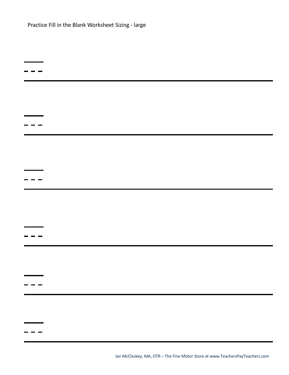 Handwriting Paper Templates for Pre-k - 1st Grade, Page 12