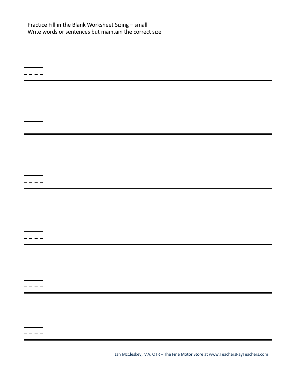 Handwriting Paper Templates for Pre-k - 1st Grade, Page 13