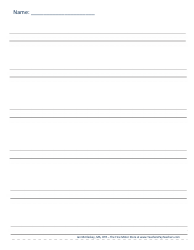 Handwriting Paper Templates for Pre-k - 1st Grade, Page 18
