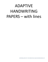 Handwriting Paper Templates for Pre-k - 1st Grade, Page 22
