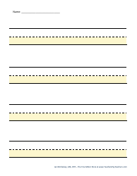 Handwriting Paper Templates for Pre-k - 1st Grade, Page 23