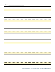 Handwriting Paper Templates for Pre-k - 1st Grade, Page 24