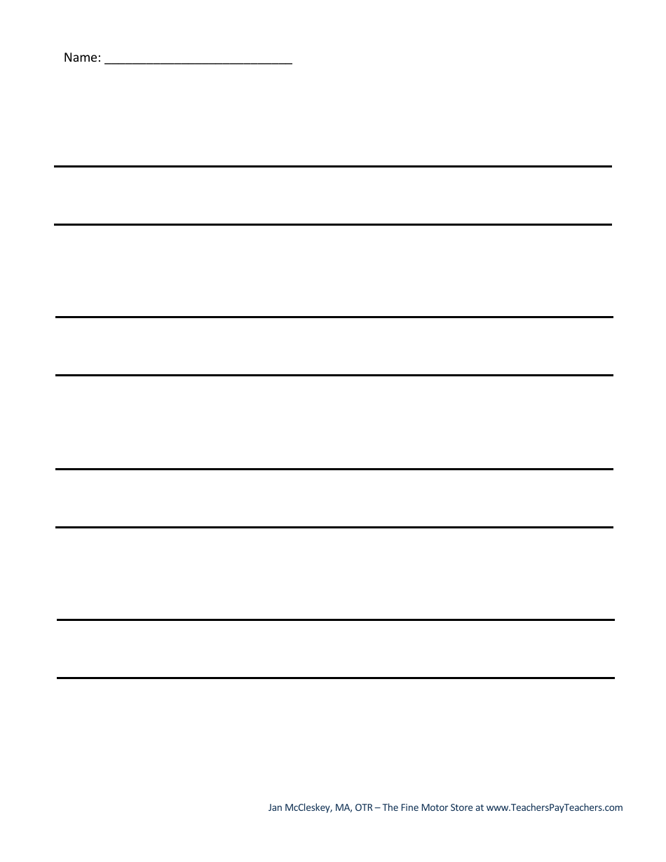 Handwriting Paper Templates for Pre-k - 1st Grade, Page 26