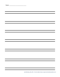 Handwriting Paper Templates for Pre-k - 1st Grade, Page 29