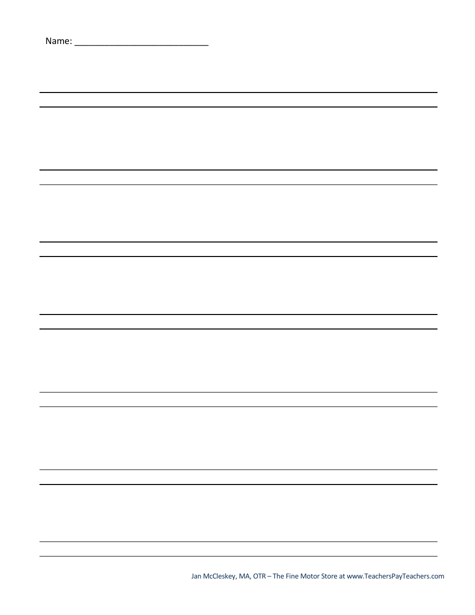 Handwriting Paper Templates for Pre-k - 1st Grade, Page 29