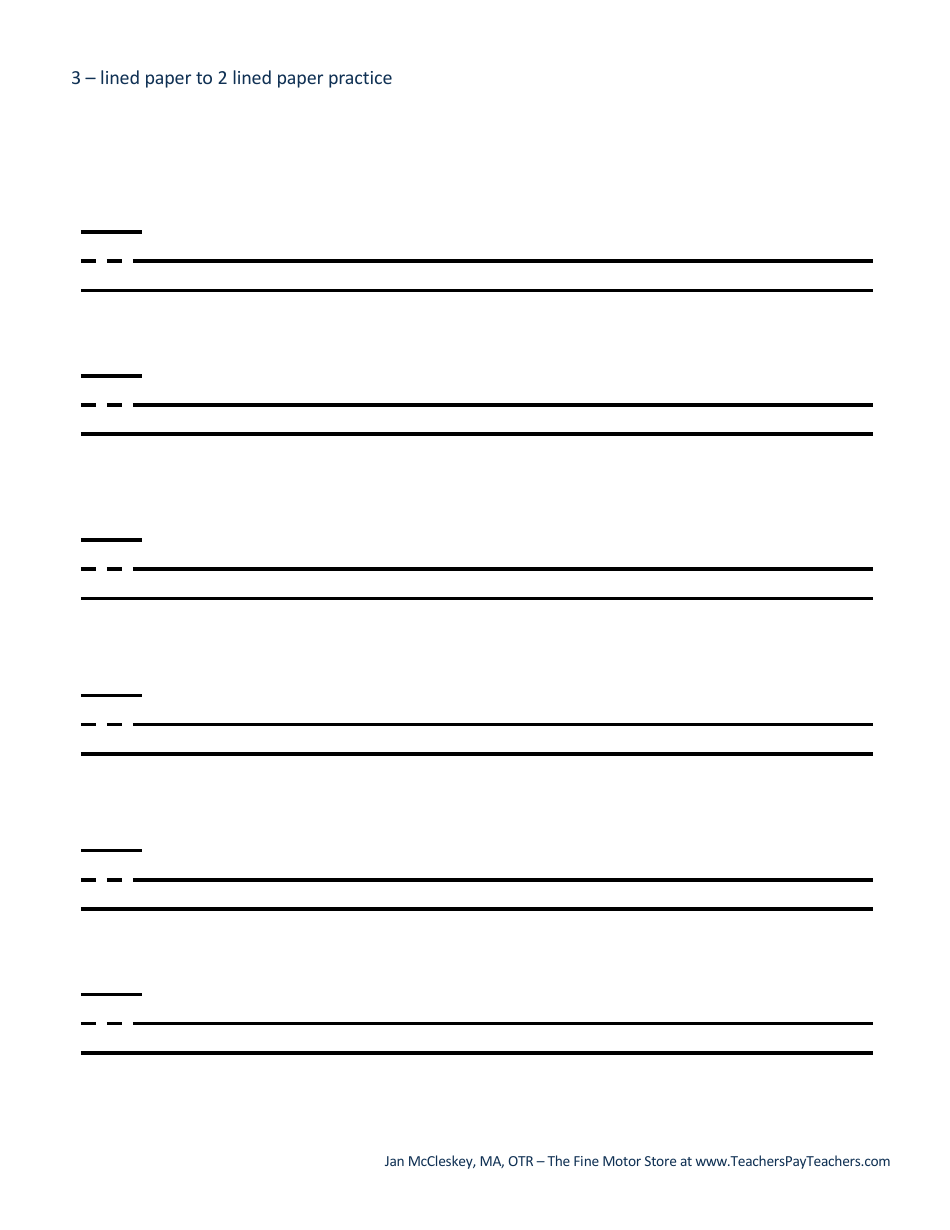 Handwriting Paper Templates for Pre-k - 1st Grade, Page 31