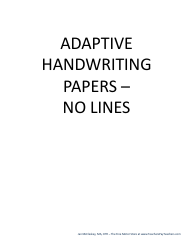 Handwriting Paper Templates for Pre-k - 1st Grade, Page 34
