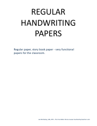 Handwriting Paper Templates for Pre-k - 1st Grade, Page 7