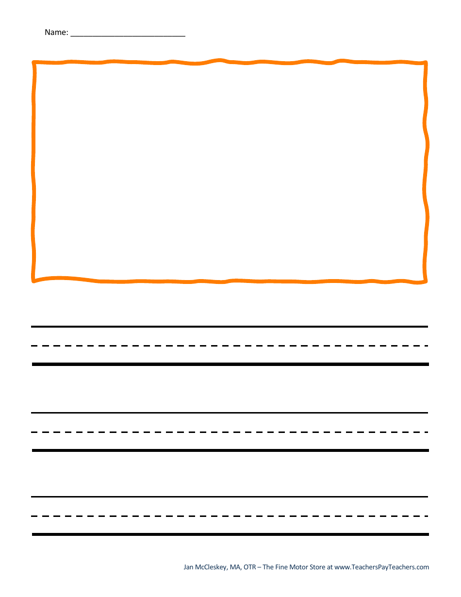 Handwriting Paper Templates for Pre-k - 1st Grade, Page 9