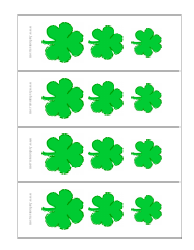 Document preview: Shamrock Bookmark Templates