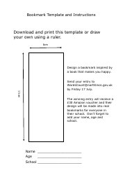 Document preview: Bookmark Template
