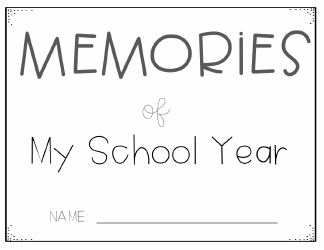 School Year Memories Book Template, Page 2