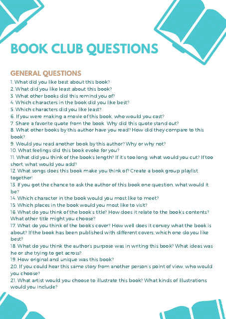 Book Club Questions - Discussion Guide, Nurturing Humanity Smartly