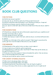 Book Club Questions, Page 2