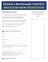 Document preview: Bookmark Design Contest Template