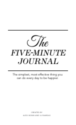 Five-Minute Journal - Intelligent Change