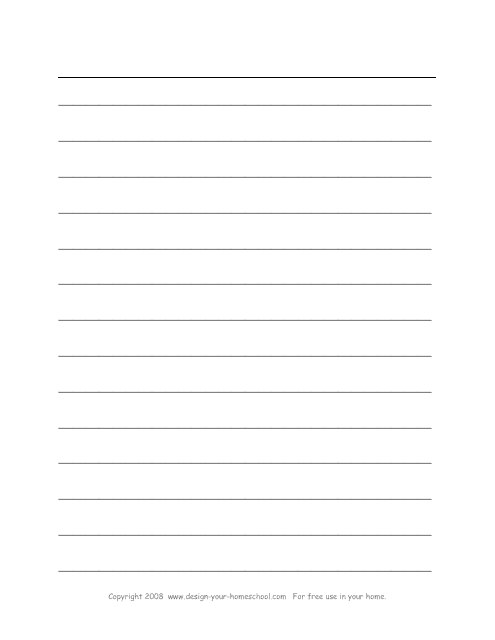 Lined Paper Template with Dark Blue Border