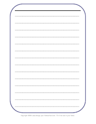 Lined Paper Template: Dark Blue Border - Design-Your-Homeschool, Page 2