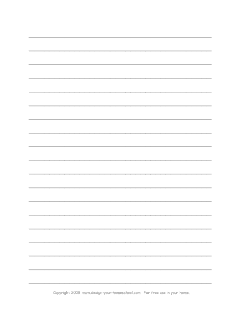 Lined Paper Template with Blue Border