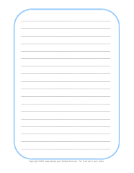 Lined Paper Template: Blue Border - Design-Your-Homeschool, Page 2
