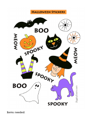 Halloween Sticker Templates, Page 2