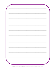 Lined Paper Template - Purple - Design-Your-Homeschool, Page 2