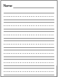 Primary Lined Writing Paper for K-2, Page 10