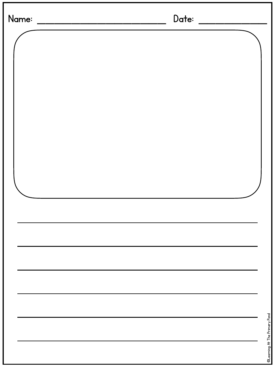 Primary Lined Writing Paper for K-2, Page 13