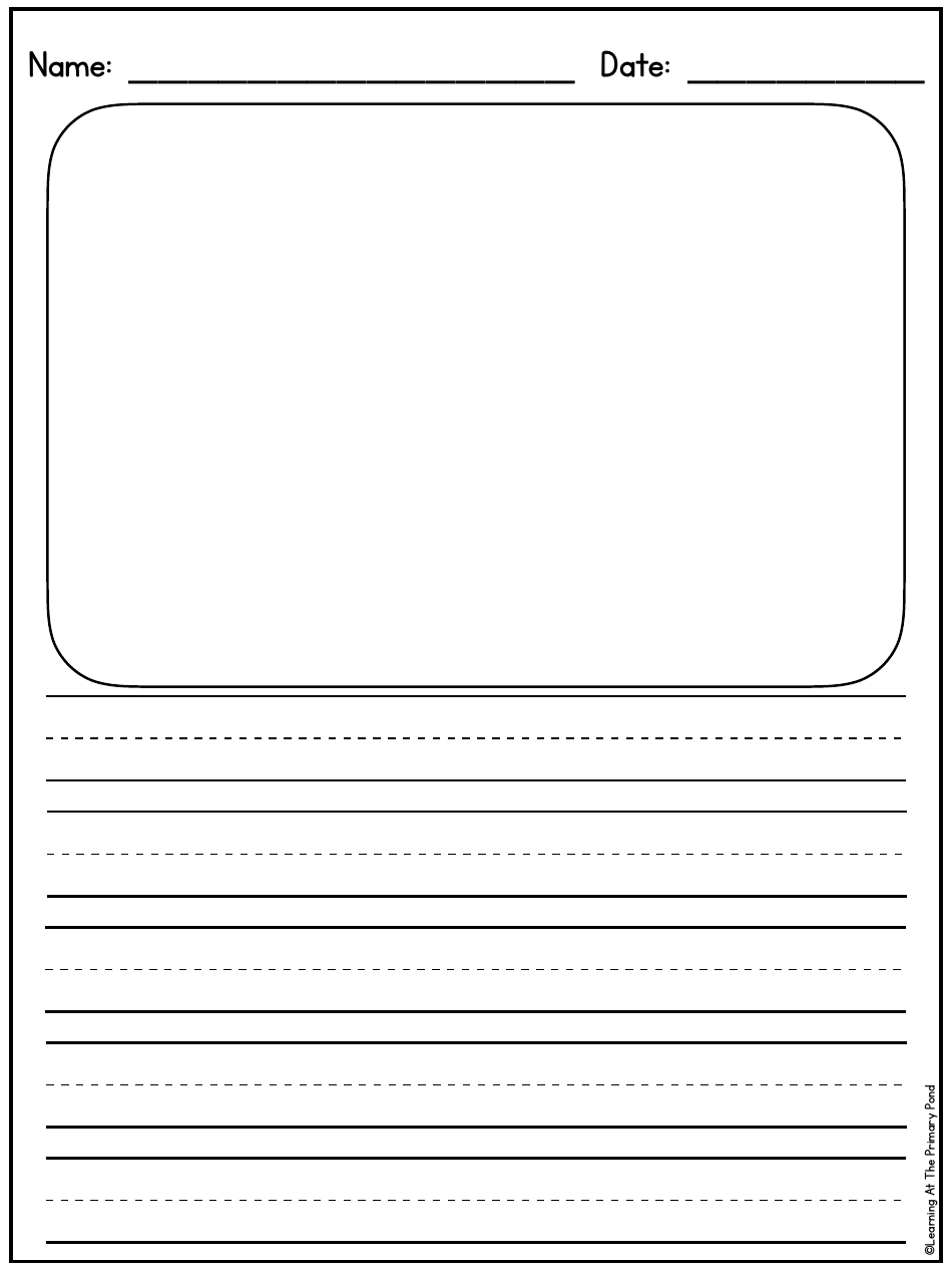 Primary Lined Writing Paper for K-2, Page 14