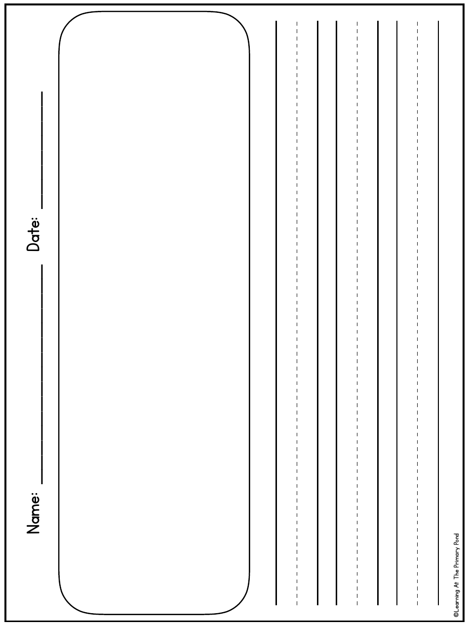 Primary Lined Writing Paper for K-2, Page 16