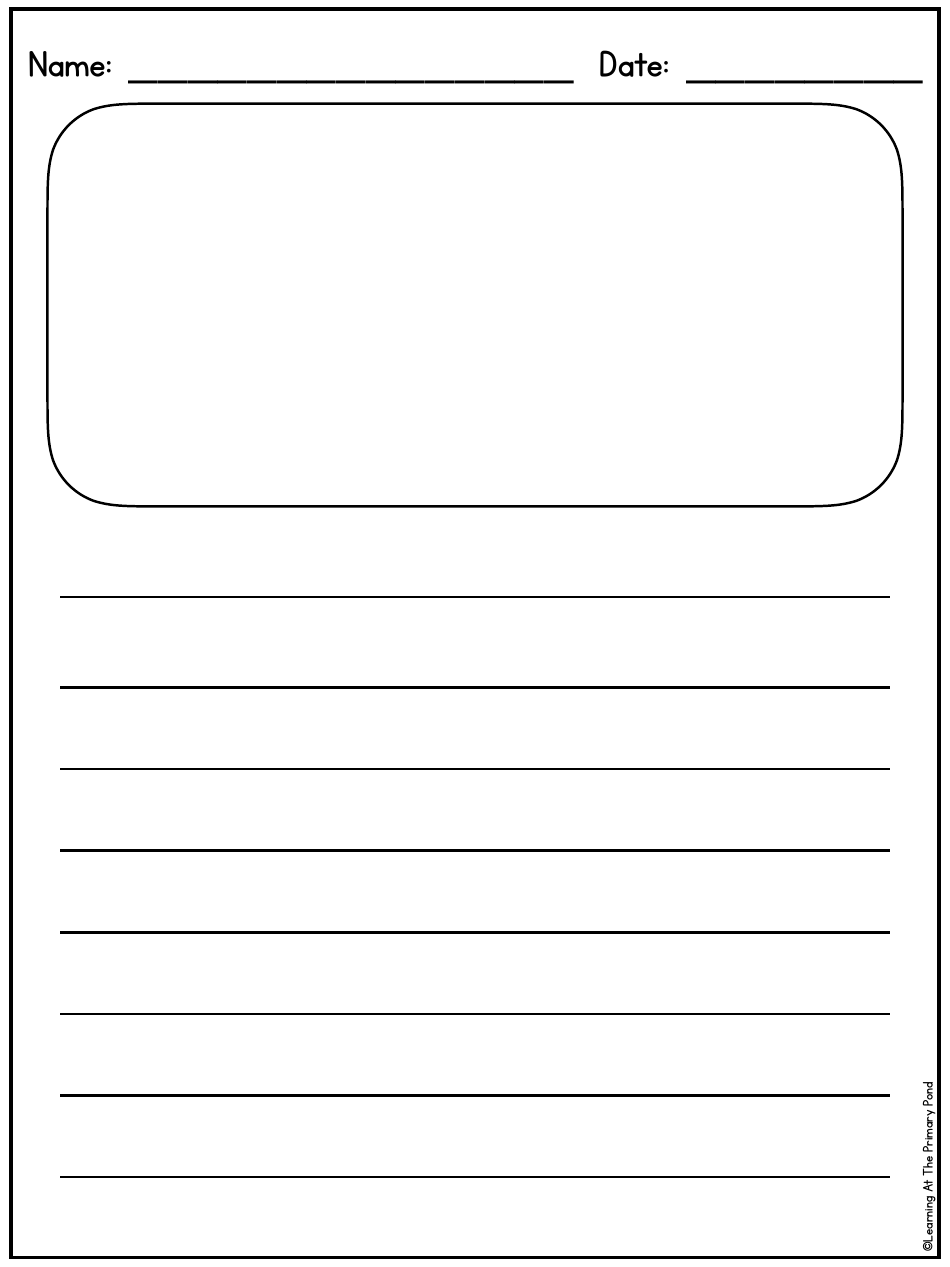 Primary Lined Writing Paper for K-2, Page 17