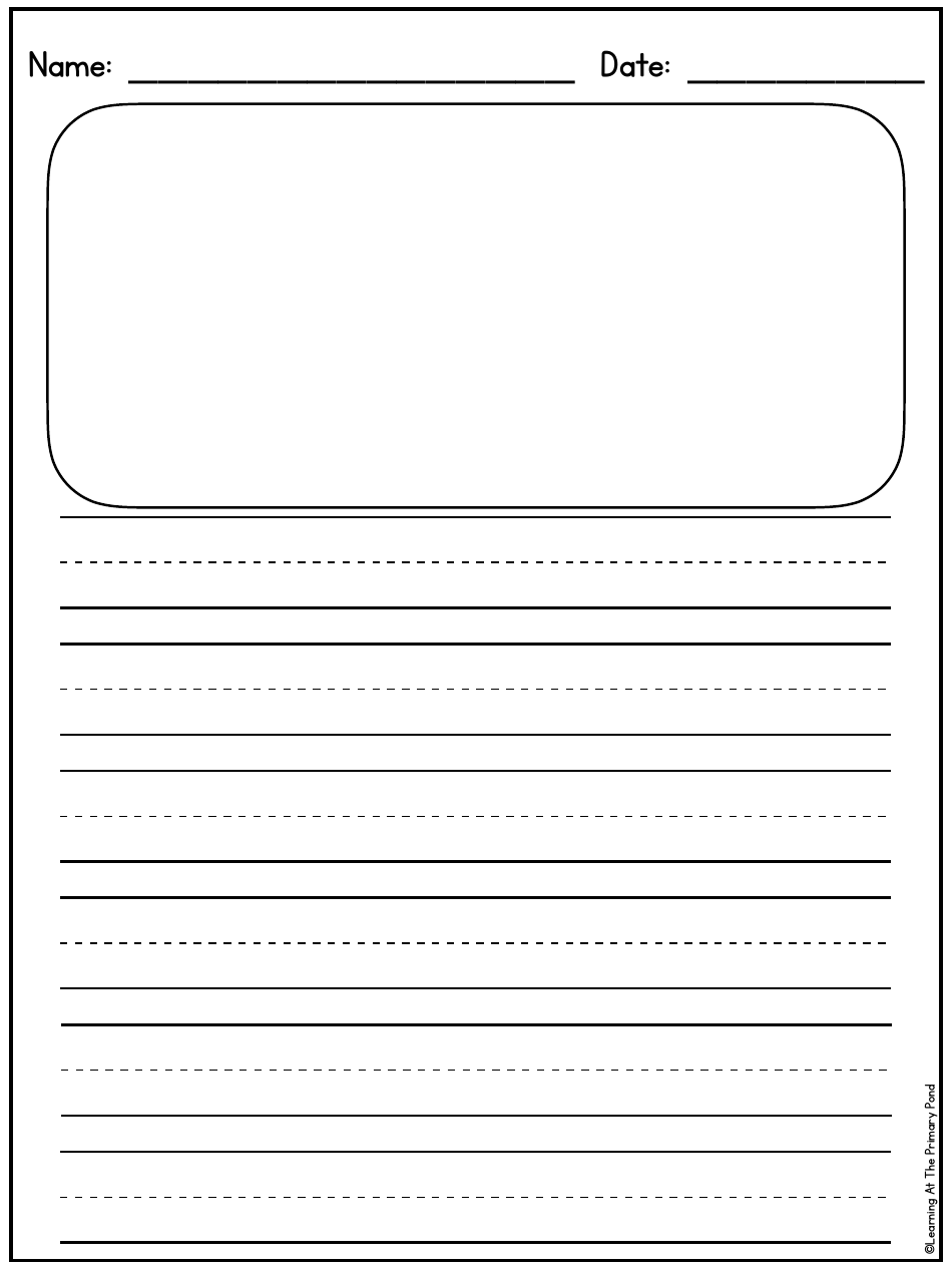 Primary Lined Writing Paper for K-2, Page 18