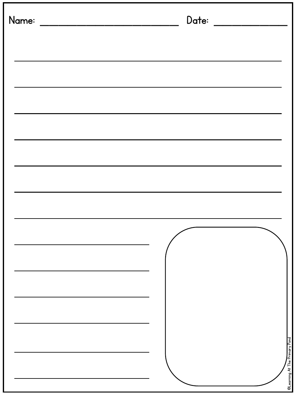 Primary Lined Writing Paper for K-2, Page 19
