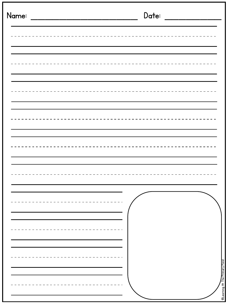Primary Lined Writing Paper for K-2, Page 20