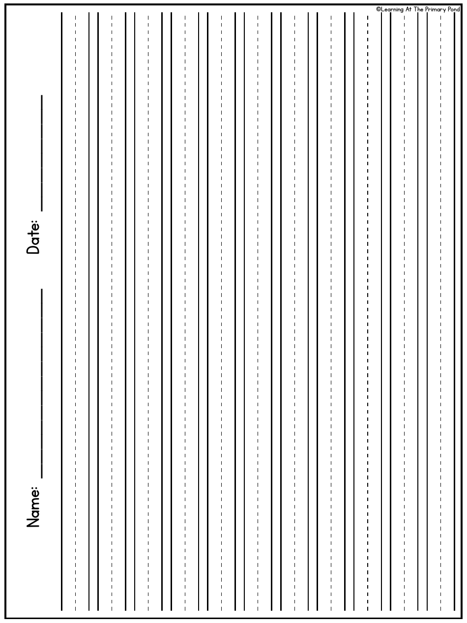 Primary Lined Writing Paper for K-2, Page 28