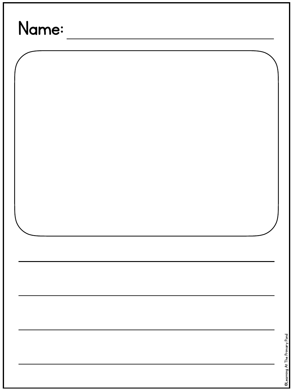 Primary Lined Writing Paper for K-2, Page 3