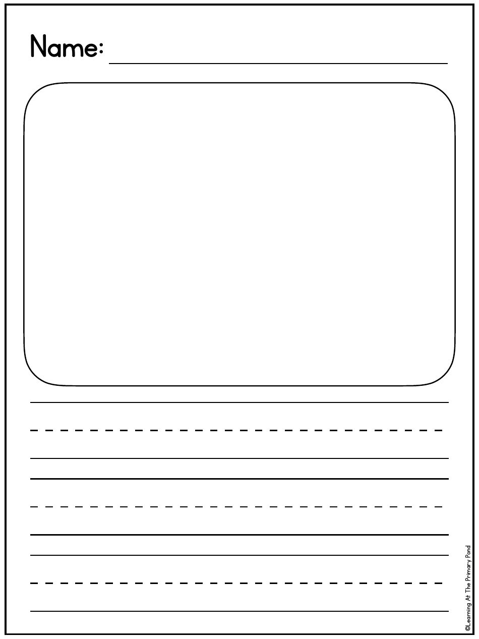 Primary Lined Writing Paper for K-2, Page 4