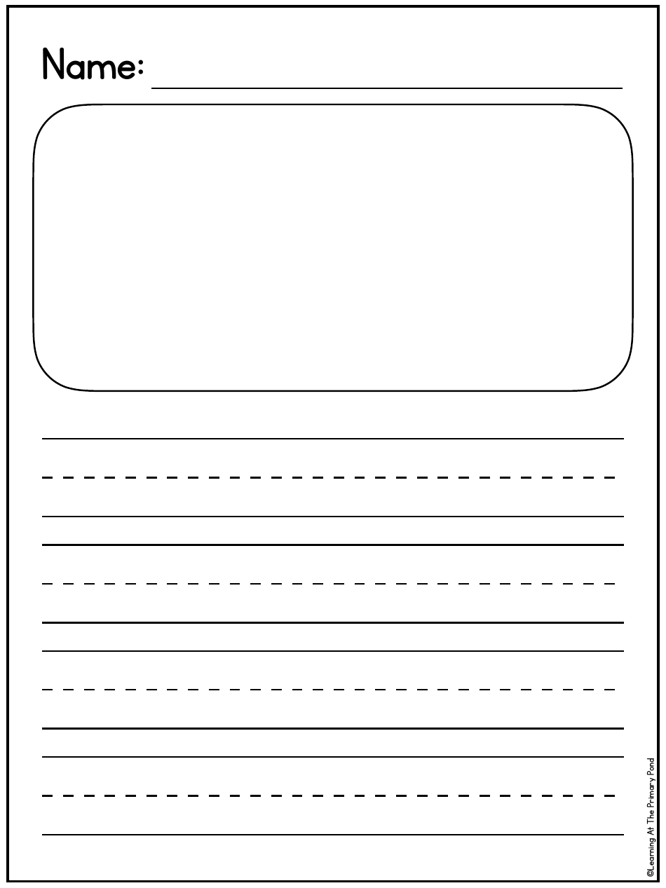 Primary Lined Writing Paper for K-2, Page 8