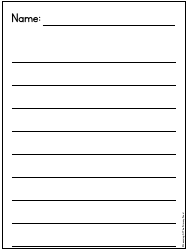 Primary Lined Writing Paper for K-2, Page 9